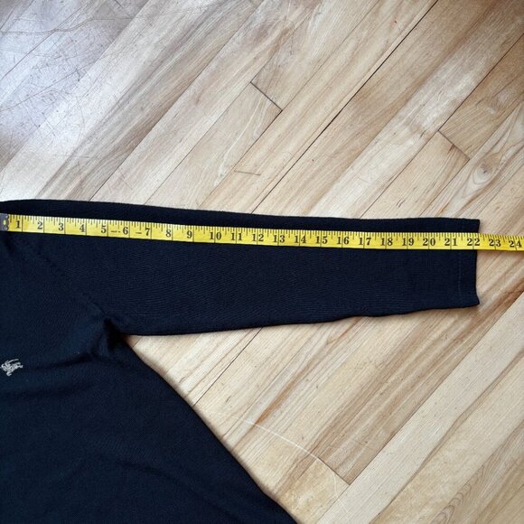 Burberry Women's Black Wool Sweater with Signature Stripes – Size M - Picture 3 of 13